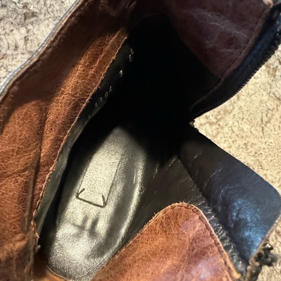 Paul Green Women's Black Brown Heeled Ankle Boots Size 3 UK / 5.5 US - Picture 11 of 12